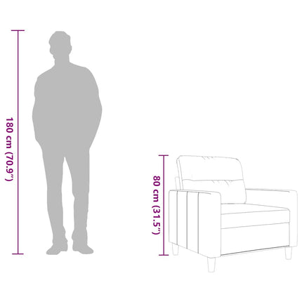 lænestol 60 cm stof lysegrå