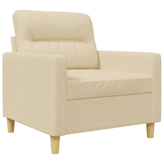lænestol 60 cm stof cremefarvet
