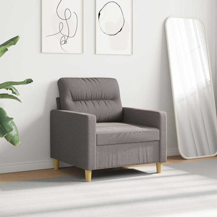 lænestol 60 cm stof gråbrun