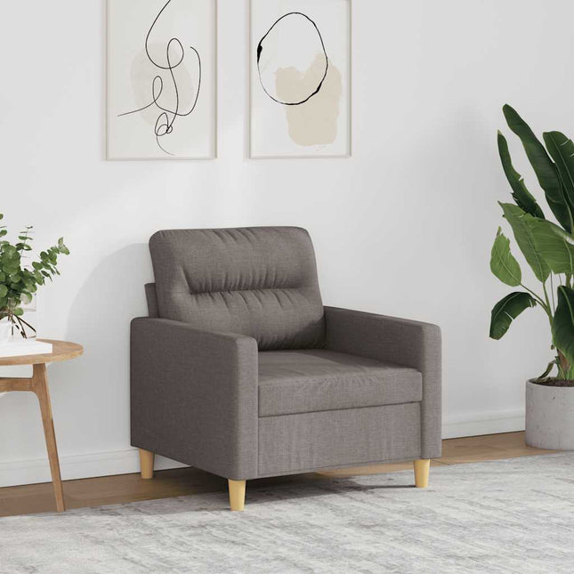 lænestol 60 cm stof gråbrun