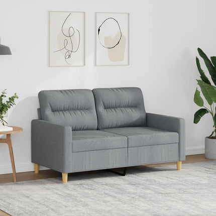 2-personers sofa 120 cm stof lysegrå