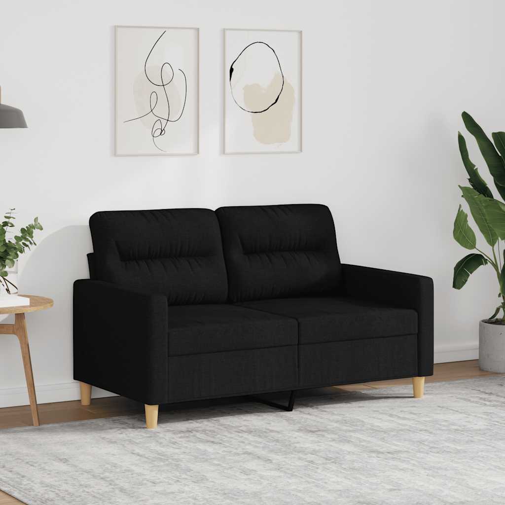 2-personers sofa 120 cm stof sort