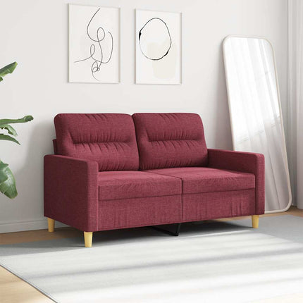2-personers sofa 120 cm stof vinrød