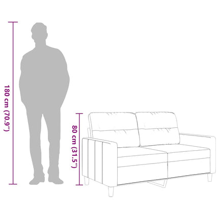 2-personers sofa 120 cm stof gråbrun