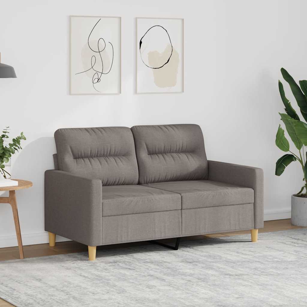 2-personers sofa 120 cm stof grbrun
