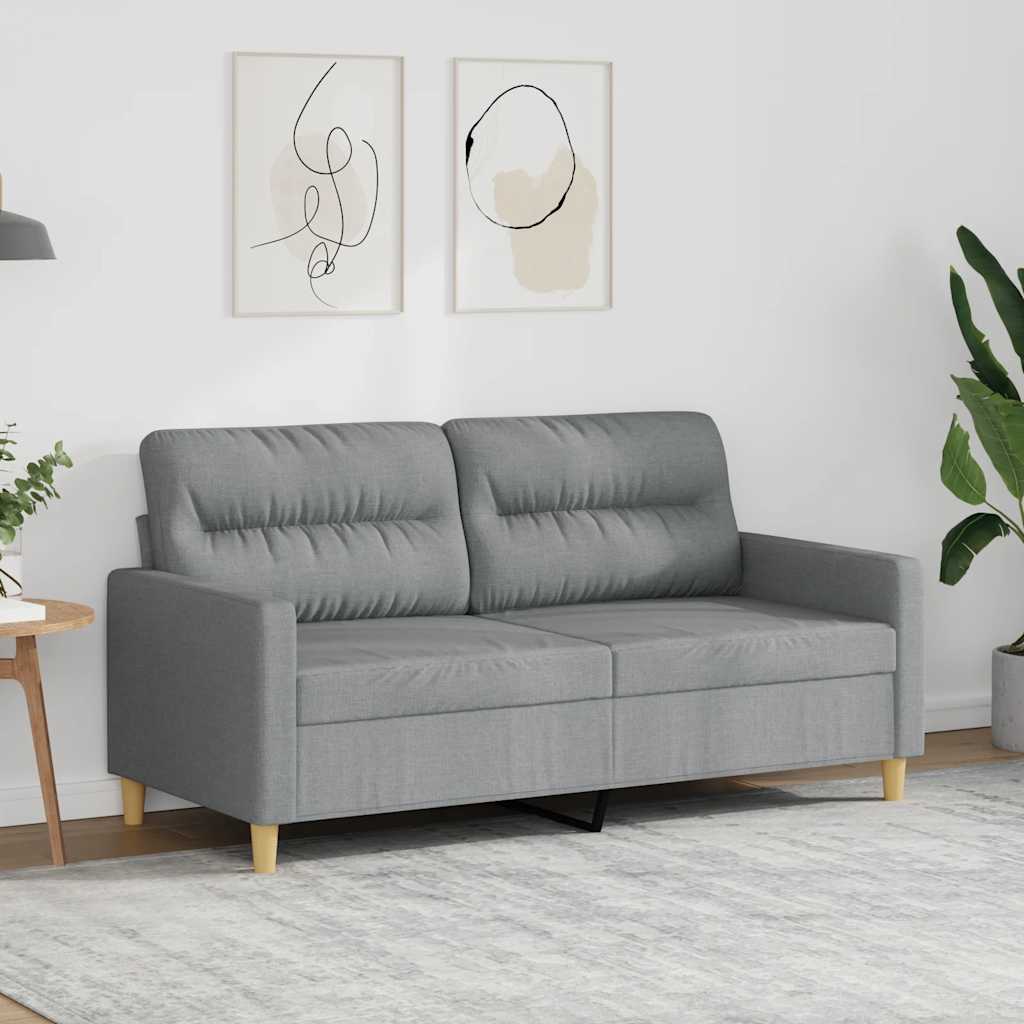 2-personers sofa 140 cm stof lysegr