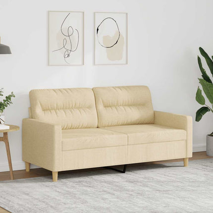 2-personers sofa 140 cm stof cremefarvet