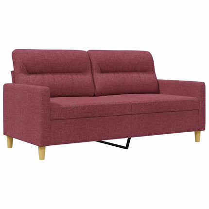 2-personers sofa 140 cm stof vinrød