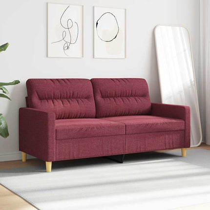 2-personers sofa 140 cm stof vinrød