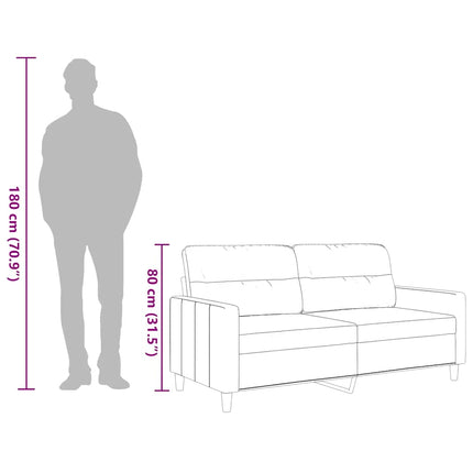 2-personers sofa 140 cm stof vinrød