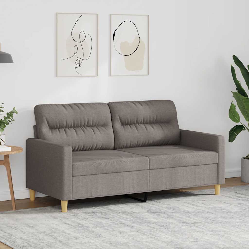 2-personers sofa 140 cm stof grbrun