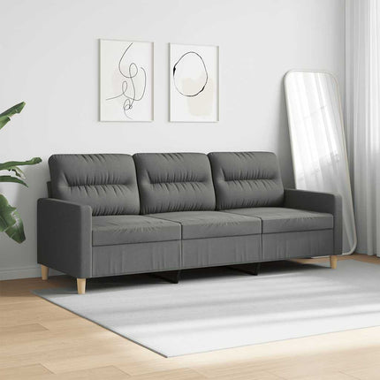3-personers sofa 180 cm stof mørkegrå