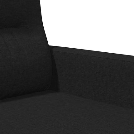3-personers sofa 180 cm stof sort