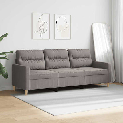 3-personers sofa 180 cm stof gråbrun