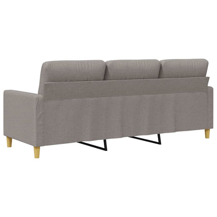 3-personers sofa 180 cm stof gråbrun