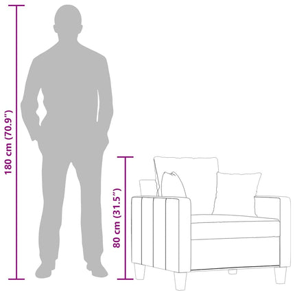 lænestol 60 cm stof cremefarvet