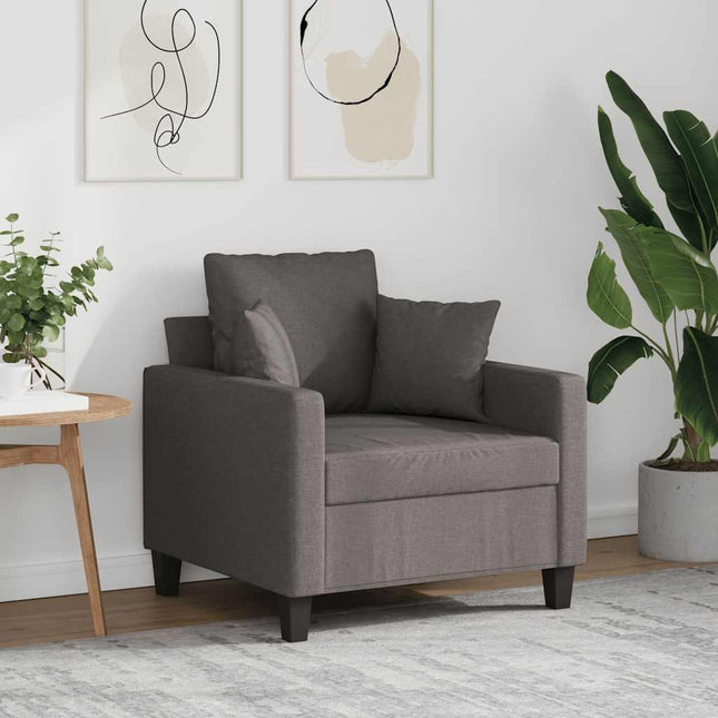 lænestol 60 cm stof gråbrun