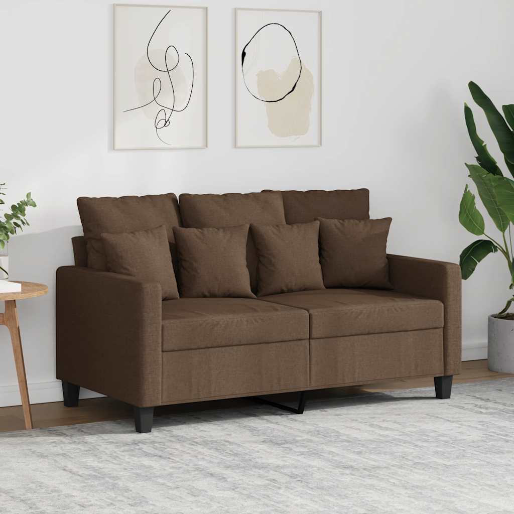 2-personers sofa i stof - brun, sædebredde 120 cm