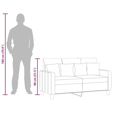 2-personers sofa 120 cm stof lysegul