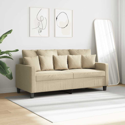 2-personers sofa 140 cm stof cremefarvet