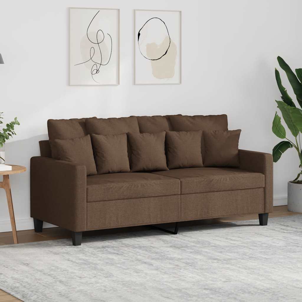 2-personers sofa 140 cm stof brun