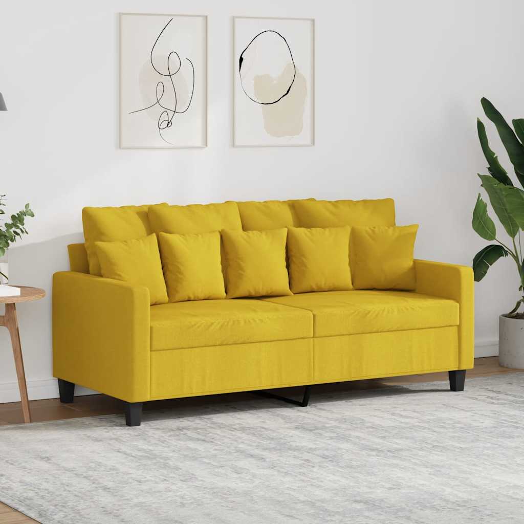 2-personers sofa i stof - 140 cm sædebredde, lysegul