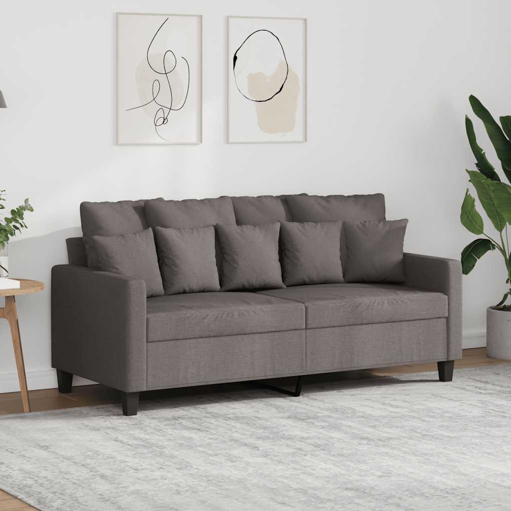 2-personers sofa 140 cm stof grbrun