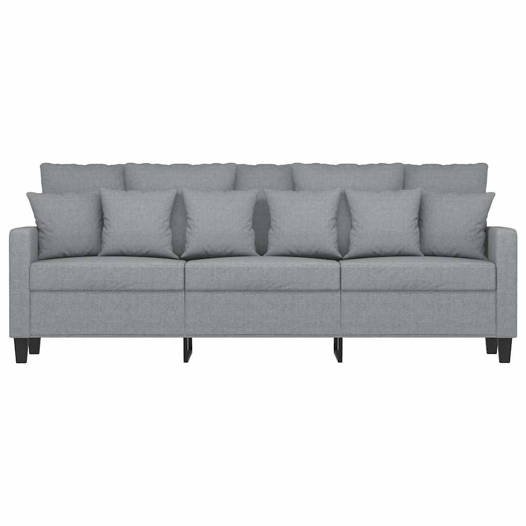 3-personers sofa 180 cm stof lysegrå