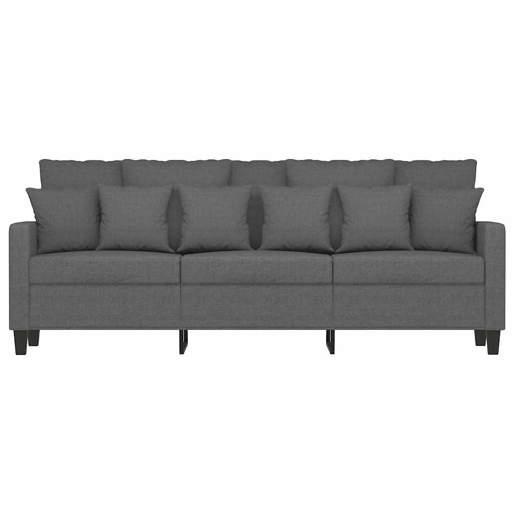 3-personers sofa 180 cm stof mørkegrå