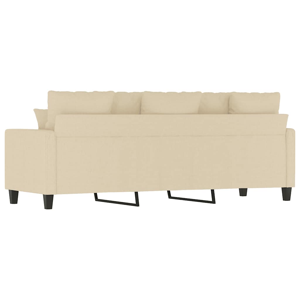 3-personers sofa 180 cm stof cremefarvet