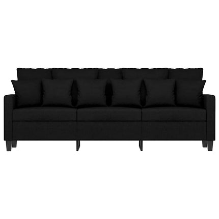3-personers sofa 180 cm stof sort
