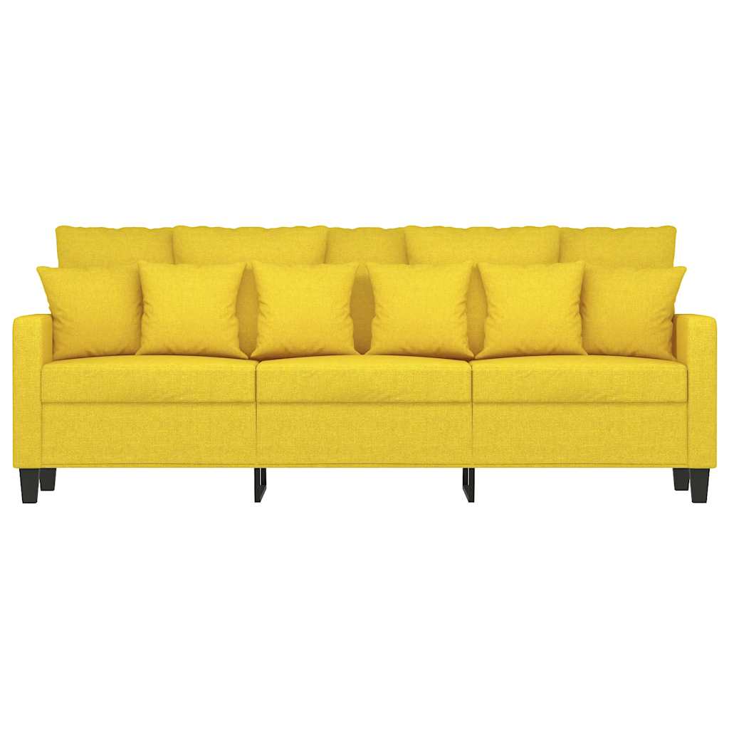 3-personers sofa 180 cm stof lysegul