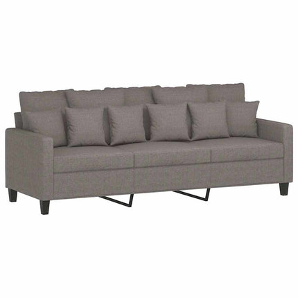 3-personers sofa 180 cm stof gråbrun