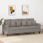 3-personers sofa 180 cm stof gråbrun