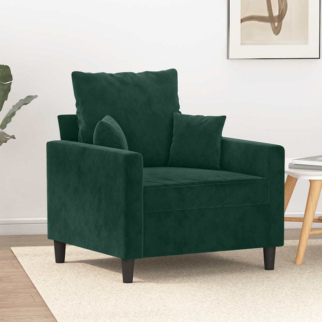 lænestol 60 cm velour lysegrøn