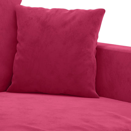 lænestol 60 cm velour vinrød