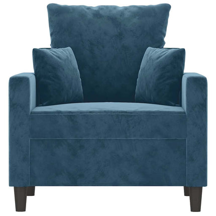 lænestol 60 cm velour Blå