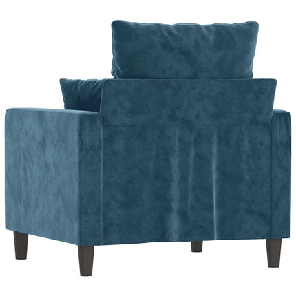 lænestol 60 cm velour Blå