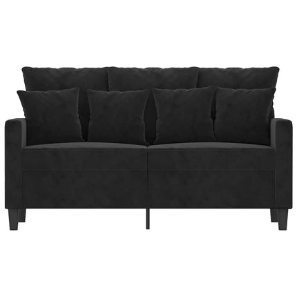 2-personers sofa 120 cm fløjl sort