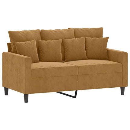 2-personers sofa 120 cm fløjl brun