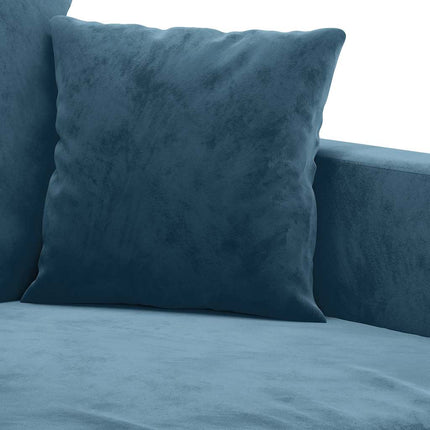 2-personers sofa 120 cm fløjl blå
