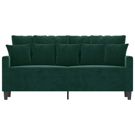 2-personers sofa 140 cm fløjl mørkegrøn
