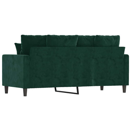 2-personers sofa 140 cm fløjl mørkegrøn