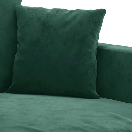 2-personers sofa 140 cm fløjl mørkegrøn