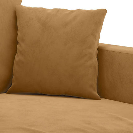 2-personers sofa 140 cm fløjl brun