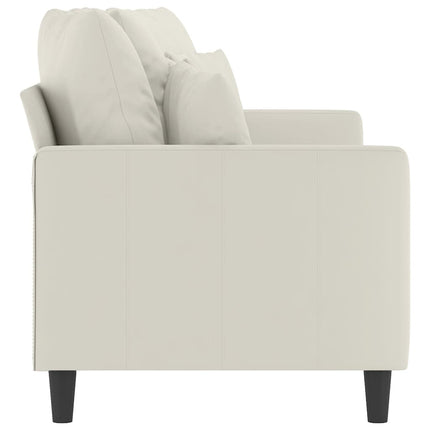 2-personers sofa 140 cm velour cremefarvet