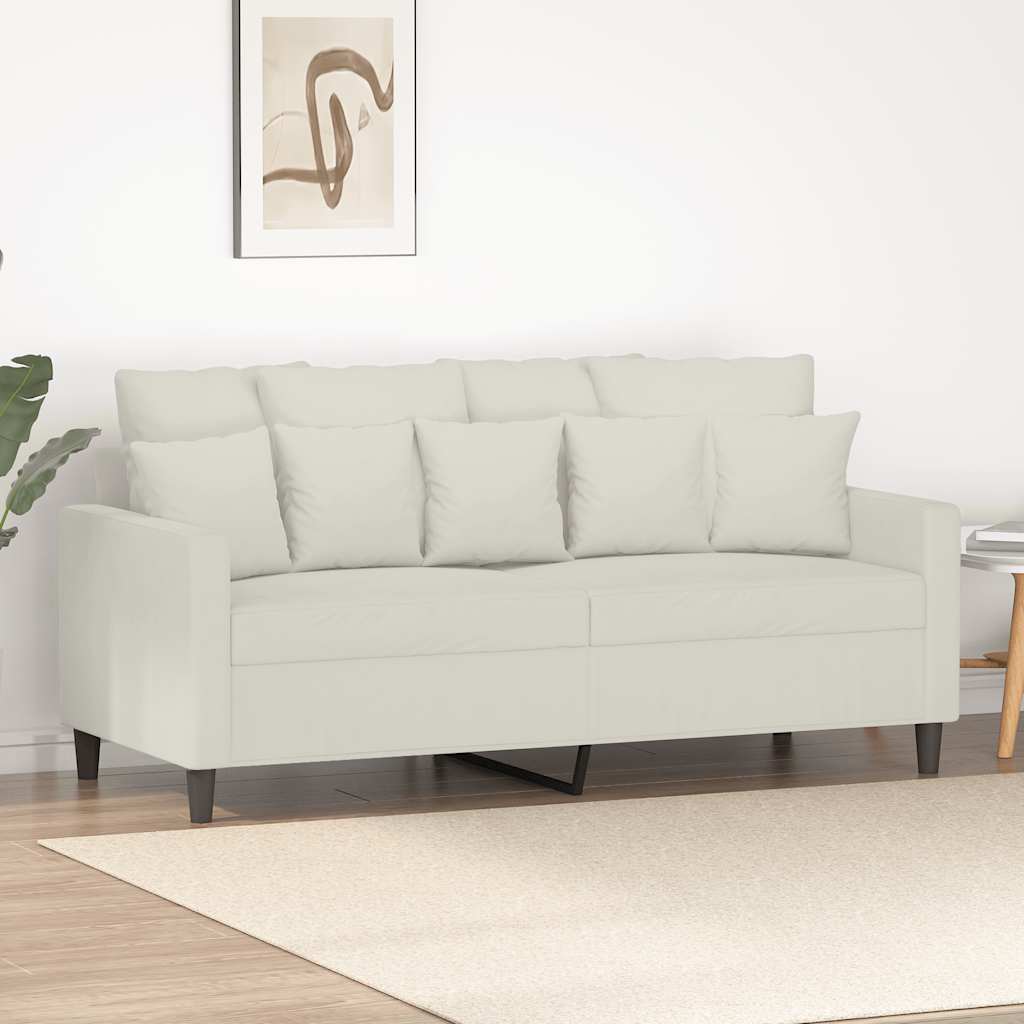 vidaXL 2-personers sofa 140 cm velour cremefarvet