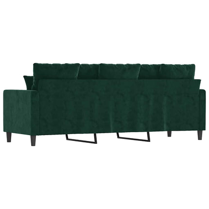 3-personers sofa 180 cm fløjl mørkegrøn