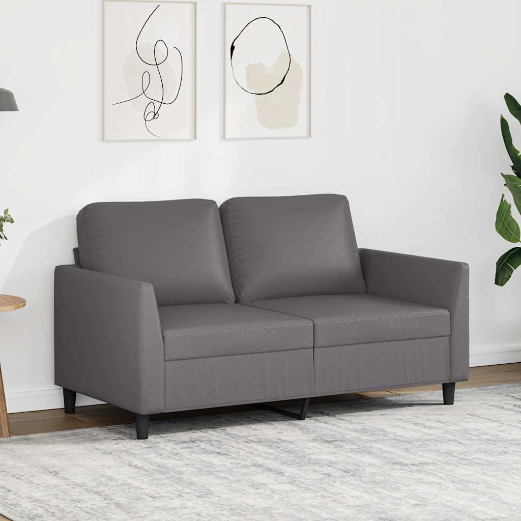 vidaXL 2-personers sofa 120 cm kunstlæder grå