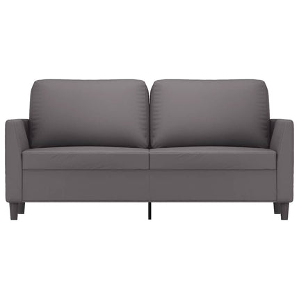 2-personers sofa 140 cm kunstlæder grå
